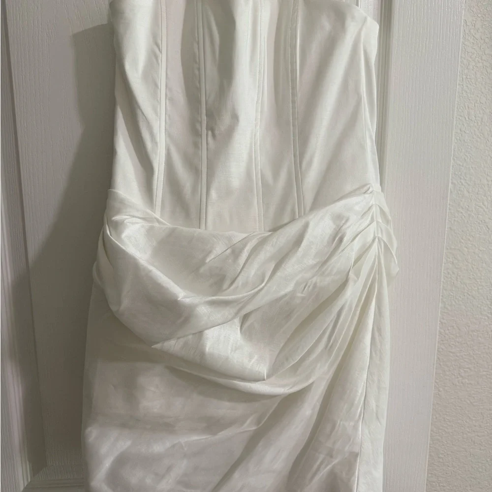 Meshki Sasha Taffeta Strapless Corset Mini Dress - Picture 3 of 4